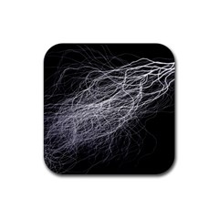 Flash Black Thunderstorm Rubber Coaster (square)  by BangZart