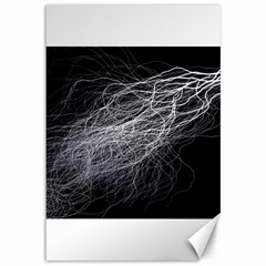 Flash Black Thunderstorm Canvas 12  X 18  