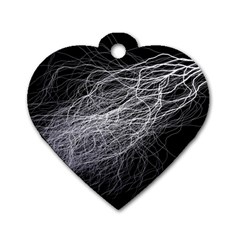 Flash Black Thunderstorm Dog Tag Heart (one Side)