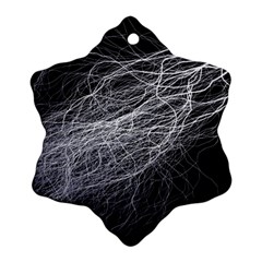 Flash Black Thunderstorm Snowflake Ornament (two Sides)