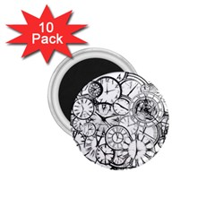 Time Clock Watches Time Of 1.75  Magnets (10 pack) 