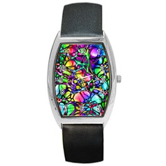 Network Nerves Nervous System Line Barrel Style Metal Watch by BangZart