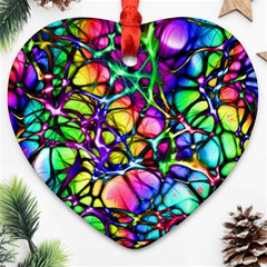 Network Nerves Nervous System Line Heart Ornament (two Sides) by BangZart