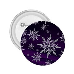 Christmas Star Ice Crystal Purple Background 2 25  Buttons by BangZart