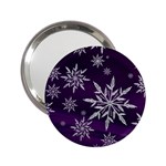 Christmas Star Ice Crystal Purple Background 2.25  Handbag Mirrors Front