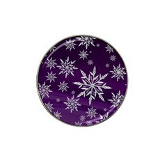 Christmas Star Ice Crystal Purple Background Hat Clip Ball Marker (4 Pack) by BangZart