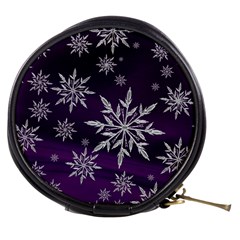 Christmas Star Ice Crystal Purple Background Mini Makeup Bags by BangZart