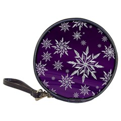 Christmas Star Ice Crystal Purple Background Classic 20-cd Wallets by BangZart