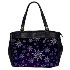 Christmas Star Ice Crystal Purple Background Office Handbags by BangZart