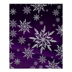 Christmas Star Ice Crystal Purple Background Shower Curtain 60  X 72  (medium)  by BangZart