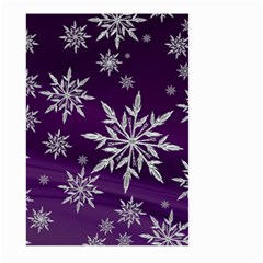 Christmas Star Ice Crystal Purple Background Large Garden Flag (two Sides) by BangZart