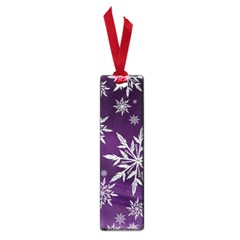 Christmas Star Ice Crystal Purple Background Small Book Marks by BangZart