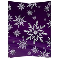 Christmas Star Ice Crystal Purple Background Back Support Cushion by BangZart