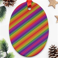 Spectrum Psychedelic Oval Ornament (two Sides) by BangZart