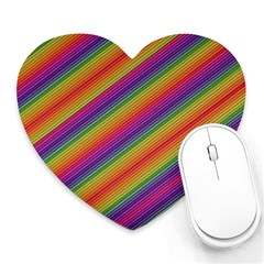 Spectrum Psychedelic Heart Mousepads by BangZart