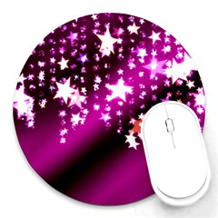 Background Christmas Star Advent Round Mousepads by BangZart