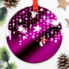 Background Christmas Star Advent Ornament (round) by BangZart