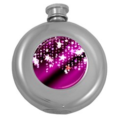 Background Christmas Star Advent Round Hip Flask (5 Oz) by BangZart