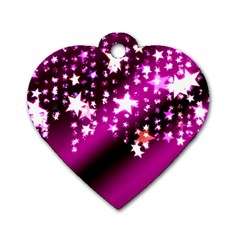 Background Christmas Star Advent Dog Tag Heart (two Sides) by BangZart