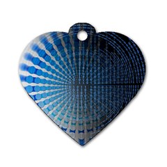 Data Computer Internet Online Dog Tag Heart (one Side)