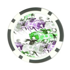 Horse Horses Animal World Green Poker Chip Card Guard by BangZart