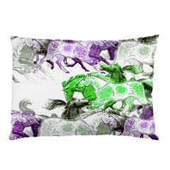 Horse Horses Animal World Green Pillow Case by BangZart