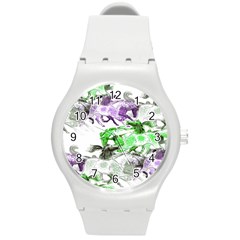 Horse Horses Animal World Green Round Plastic Sport Watch (m) by BangZart