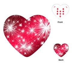 Christmas Star Advent Background Playing Cards (heart)  by BangZart