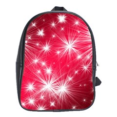 Christmas Star Advent Background School Bag (xl) by BangZart