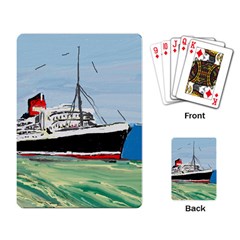 1950s Ocean Trip By Julie Grimshaw 2017 Playing Cards Single Design by JULIEGRIMSHAWARTS