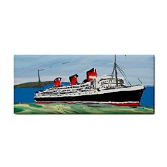 1950s Ocean Trip By Julie Grimshaw 2017 Hand Towel by JULIEGRIMSHAWARTS