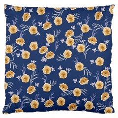 Golden Roses Large Cushion Case (One Side)