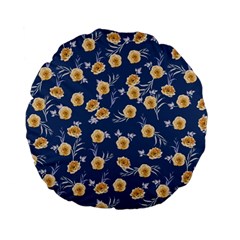 Golden Roses Standard 15  Premium Flano Round Cushions by jumpercat