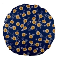 Golden Roses Large 18  Premium Flano Round Cushions by jumpercat