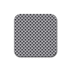 Geometric Scales Pattern Rubber Coaster (square)  by jumpercat