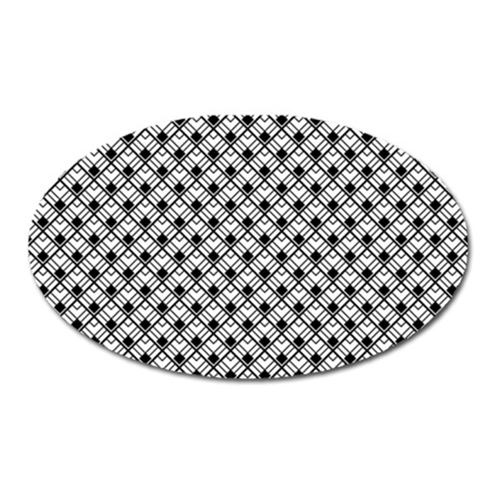 Geometric Scales Pattern Oval Magnet