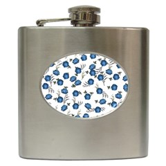 Blue Roses Hip Flask (6 Oz) by jumpercat