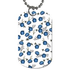 Blue Roses Dog Tag (two Sides) by jumpercat