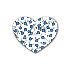 Blue Roses Heart Coaster (4 Pack)  by jumpercat