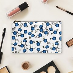 Blue Roses Cosmetic Bag (medium)  by jumpercat