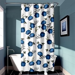 Blue Roses Shower Curtain 36  X 72  (stall)  by jumpercat