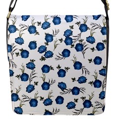 Blue Roses Flap Messenger Bag (s) by jumpercat