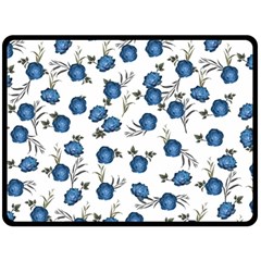 Blue Roses Double Sided Fleece Blanket (large)  by jumpercat