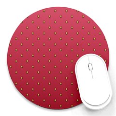 Strawberry Pattern Round Mousepads by jumpercat