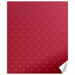 Strawberry Pattern Canvas 8  X 10  by jumpercat