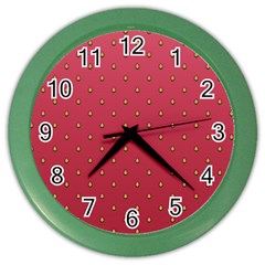 Strawberry Pattern Color Wall Clocks by jumpercat