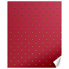 Strawberry Pattern Canvas 11  X 14   by jumpercat