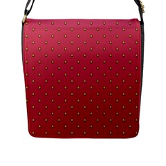 Strawberry Pattern Flap Messenger Bag (l) 