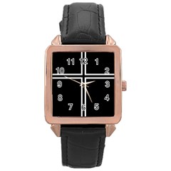 Kof Kyo Kusanagi Cross Rose Gold Leather Watch  by jumpercat