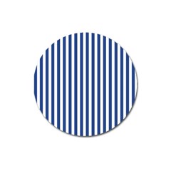 Blue Stripes Magnet 3  (round) by jumpercat